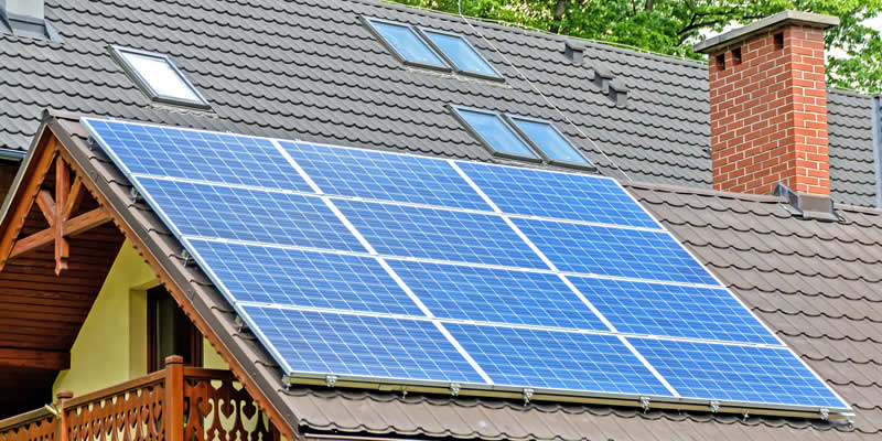 Solceller på tak